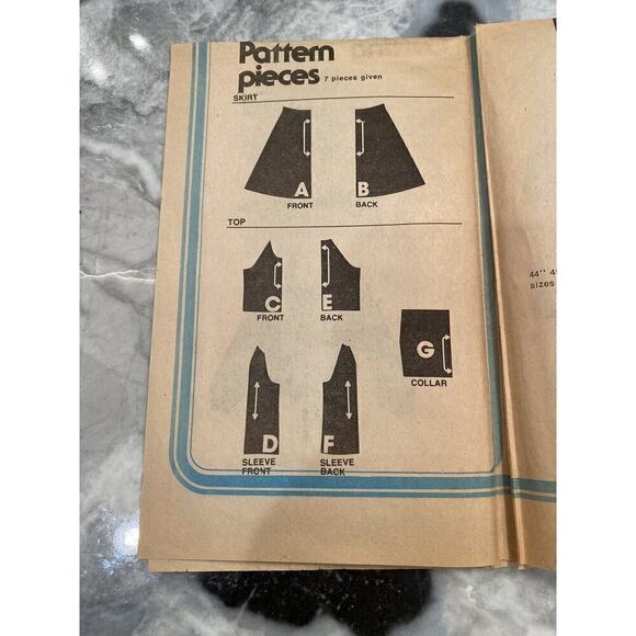 Simplicity Cut Misses Jiffy Knit Pullover Top and Skirt Sizes 10 to 12 No 8162 - Picture 8 of 10